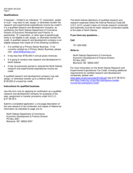 Form SFN58638 Application for Certification as a Research and Development Company Qualified to Sell, Transfer or Assign Unused Research and Experimental Expenditure Tax Credit in the State of North Dakota - North Dakota, Page 2