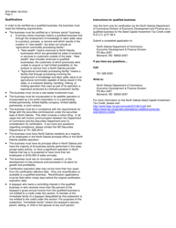 Form SFN58662 Application for Certification as a Qualified Business for the Seed Capital Investment Tax Credit - North Dakota, Page 2