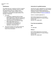 Form SFN59163 Safe-Harbor Application for a Life Science Animal-Use Certified Company in the State of North Dakota - North Dakota, Page 2