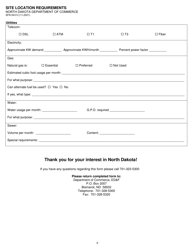 Form SFN54313 Site Location Requirements - North Dakota, Page 9