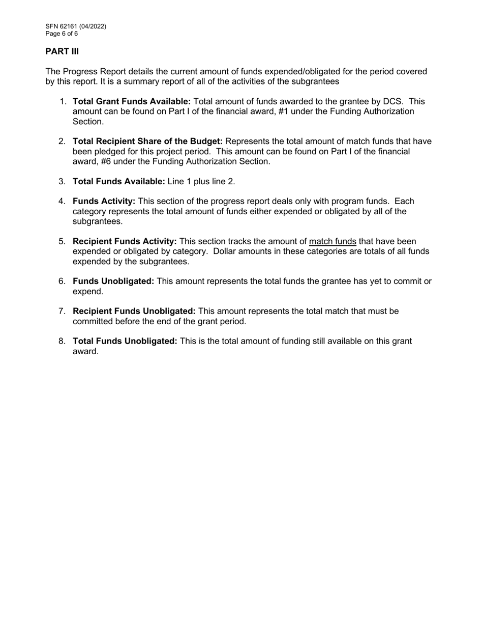 Form SFN62161 Esg / Ndhg Final Progress Report - North Dakota, Page 6