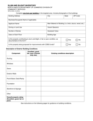 Form SFN61555 Slum and Blight Inventory - North Dakota