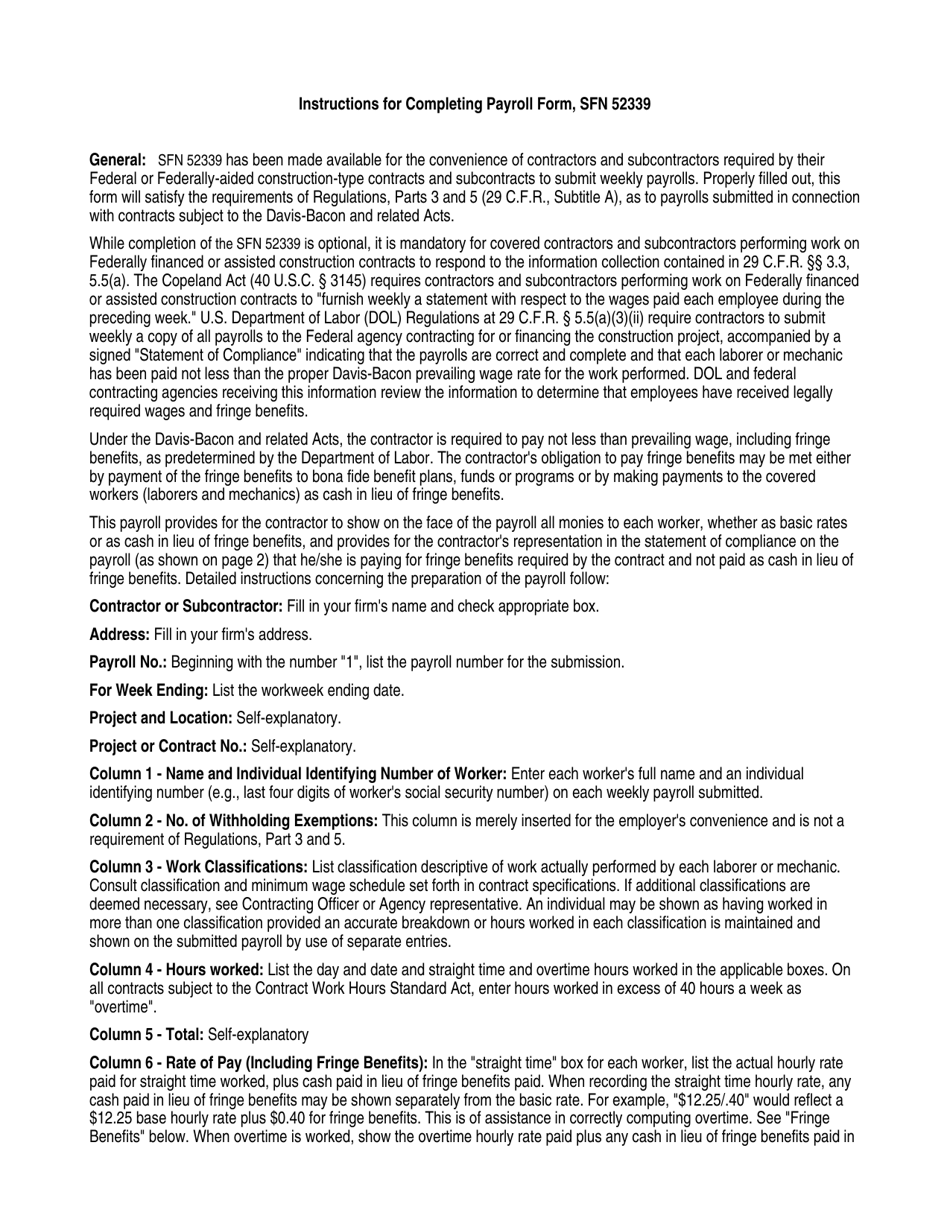 Form SFN52339 Payroll Form - North Dakota, Page 3