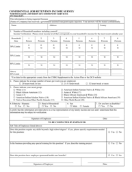 Document preview: Form SFN52666 Confidential Job Retention Income Survey - North Dakota