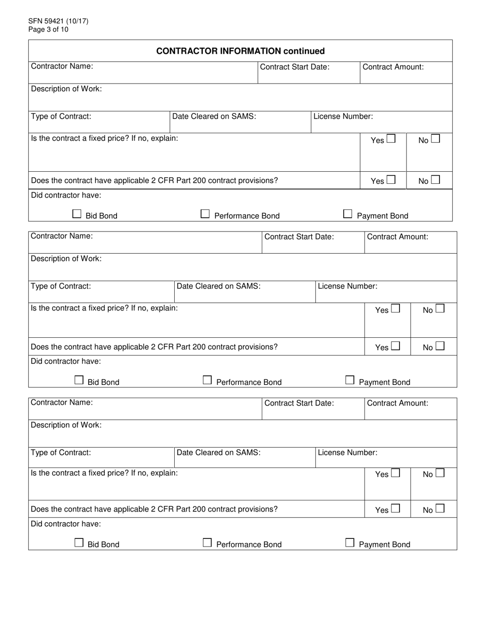 Form SFN59421 Cdbg File Monitoring Review - North Dakota, Page 3