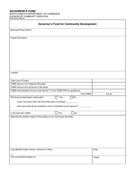 Document preview: Form SFN53734 Governor's Fund for Community Development - North Dakota