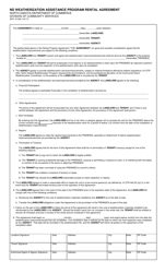 Document preview: Form SFN61345 Nd Weatherization Assistance Program Rental Agreement - North Dakota