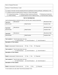 Form SFN59496 Lead Safe Weatherization Checklist - North Dakota, Page 2