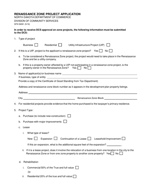 Form SFN59291  Printable Pdf