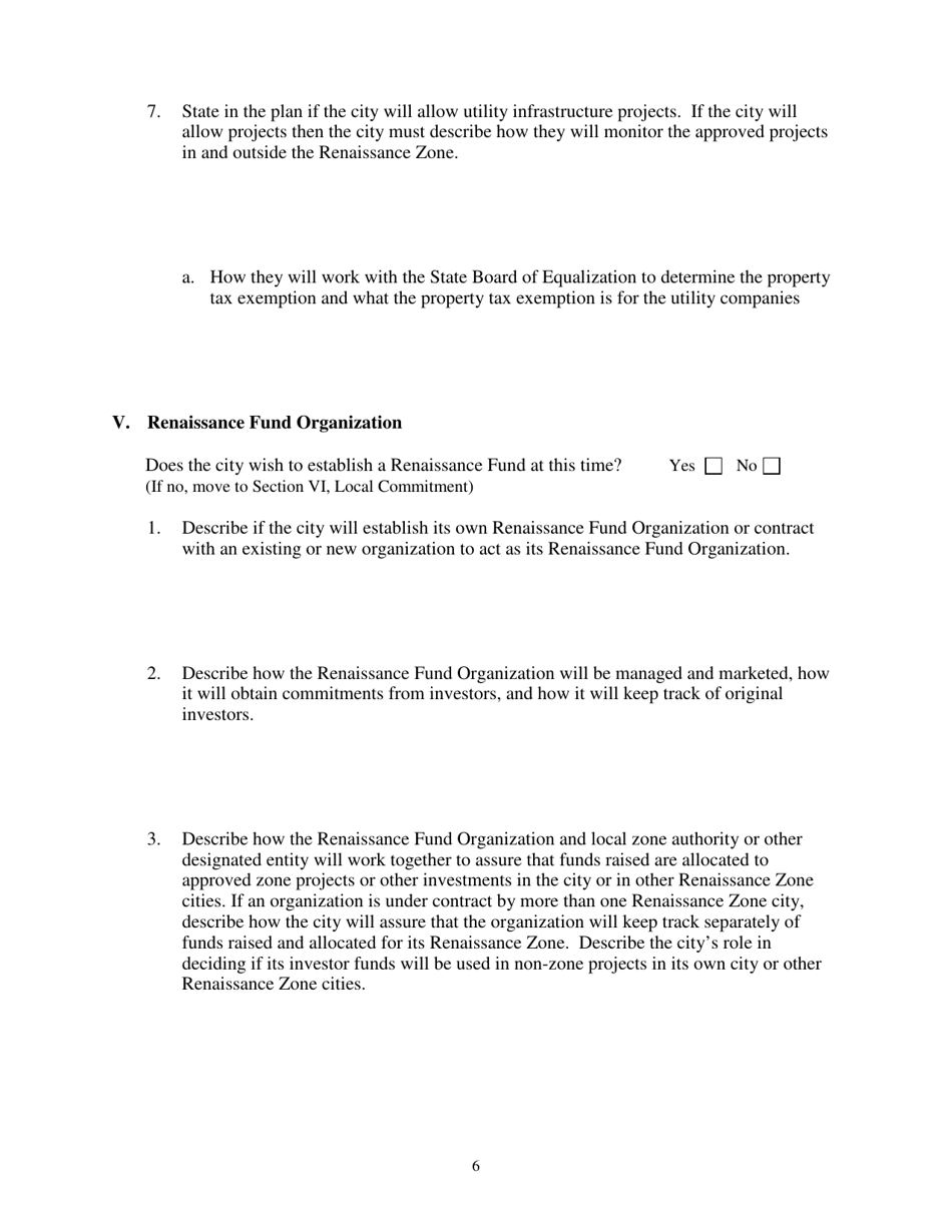 Form SFN55205 North Dakota Renaissance Zone Application - North Dakota, Page 6