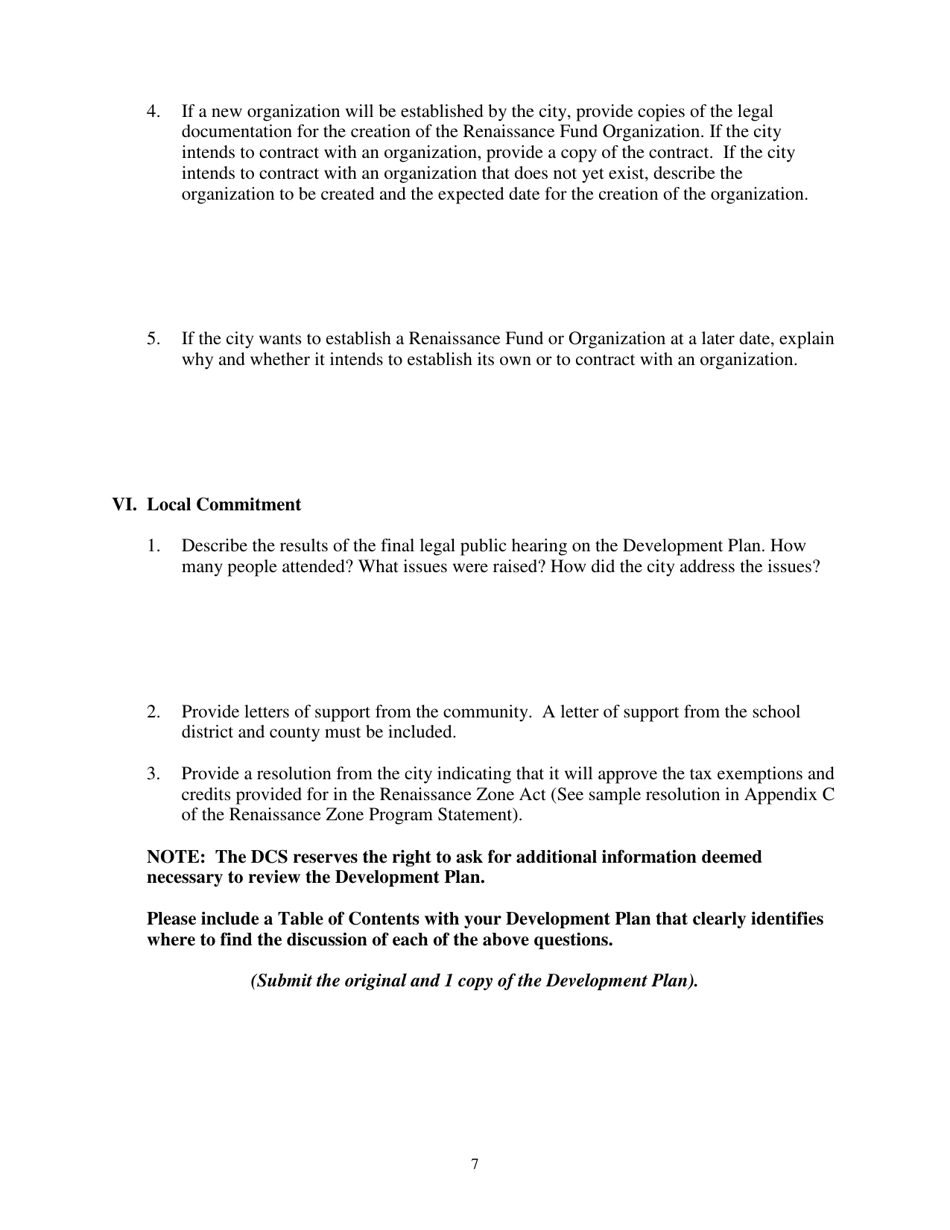 Form SFN55205 North Dakota Renaissance Zone Application - North Dakota, Page 7