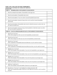 Form SFN52667 Very Low and Low Income Worksheet - North Dakota