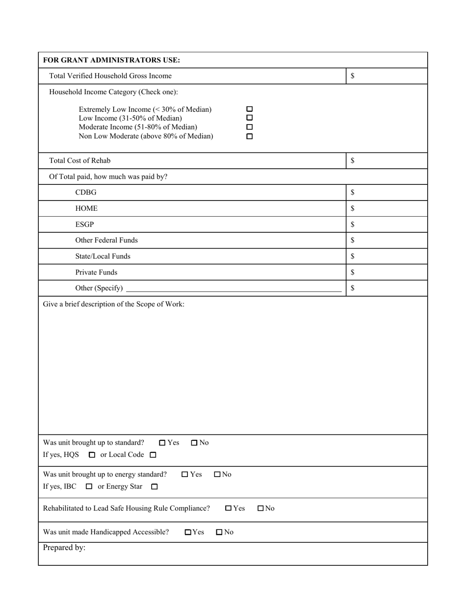 Form SFN52664 Housing Program Application / Data Collection - North Dakota, Page 3