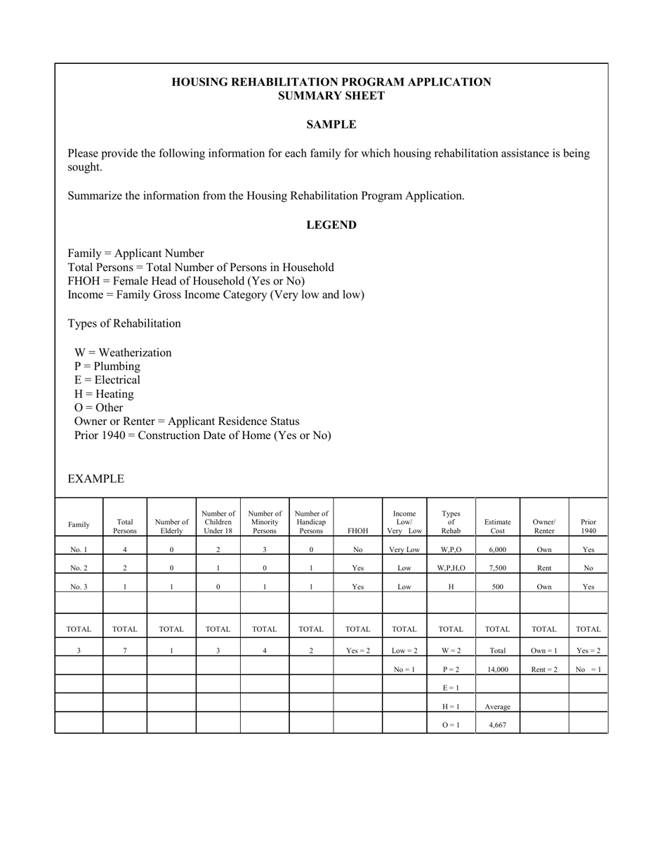 Form SFN52664 Housing Program Application / Data Collection - North Dakota, Page 4