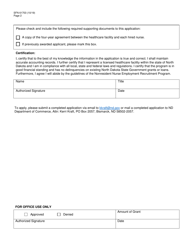 Form SFN61703 Nonresident Nursing Employment Relocation Program Grant Application - North Dakota, Page 2