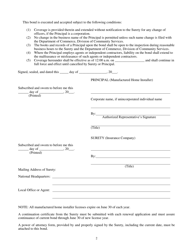 Form SFN58388 Manufactured Home Installer Surety Bond - North Dakota, Page 2
