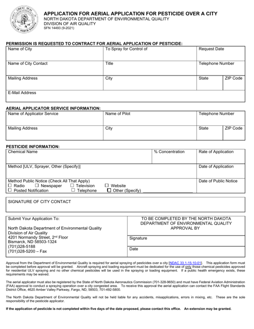 Form SFN14493  Printable Pdf