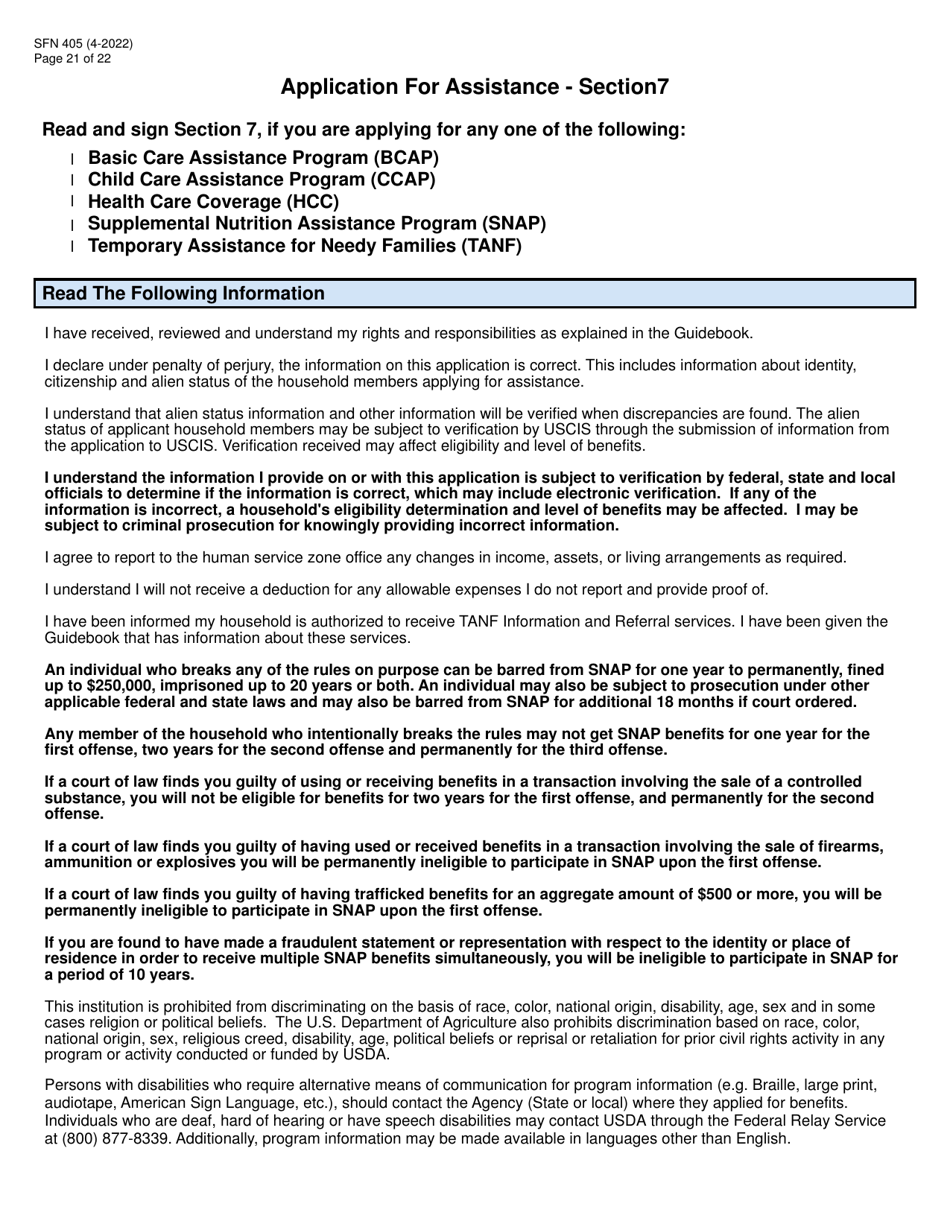 Form SFN405 Application for Assistance - North Dakota, Page 23