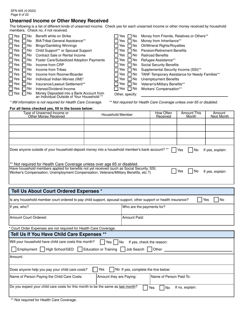 Form SFN405 Application for Assistance - North Dakota, Page 8