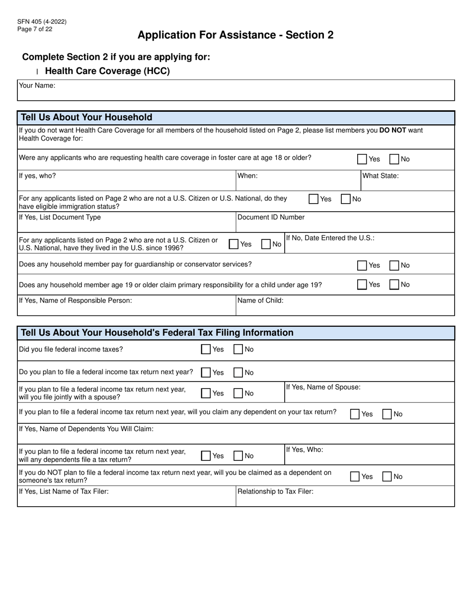 Form SFN405 Application for Assistance - North Dakota, Page 9