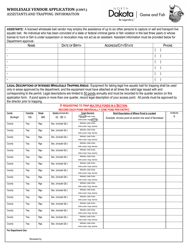 Form SFN6087 Retail or Wholesale Vendor Application - North Dakota, Page 2