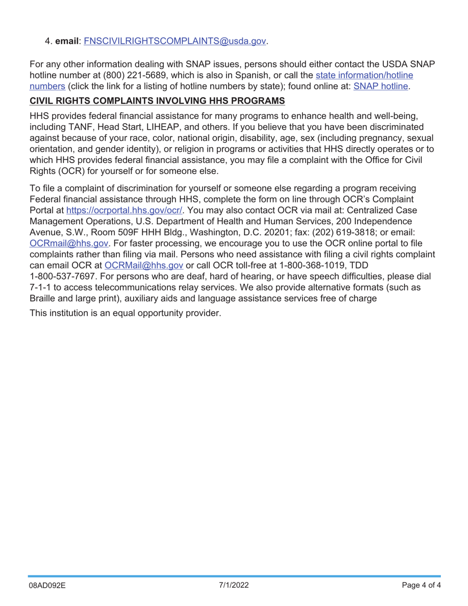 Form 08AD092E (ADM-92) Client Contact and Information Request - Oklahoma, Page 4
