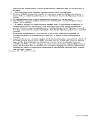 Application for Commercial Aquatic Turtle Buyer License - Oklahoma, Page 15