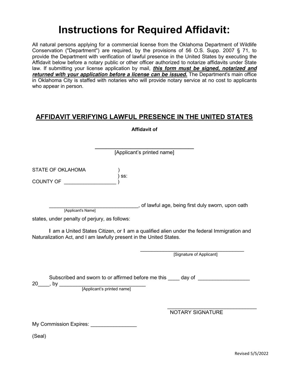 Application for Commercial Aquatic Turtle Buyer License - Oklahoma, Page 4