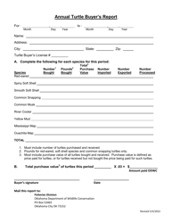 Application for Commercial Aquatic Turtle Buyer License - Oklahoma, Page 7