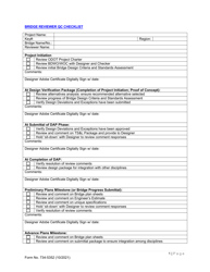 Form 734-5352 Bridge Reviewer Qc Checklist - Oregon