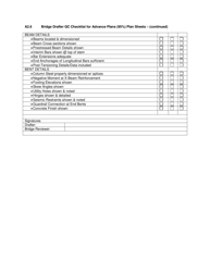 Bridge Drafter Qc Checklist for Advance Plans (95%) Plan Sheets - Oregon, Page 2