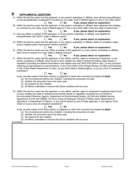 Prime Contractor Prequalification Application - Oregon, Page 10