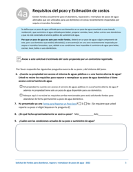 Solicitud De Fondos Para Abandonar, Reparar Y Reemplazar Pozos De Agua - Oregon (Spanish), Page 5