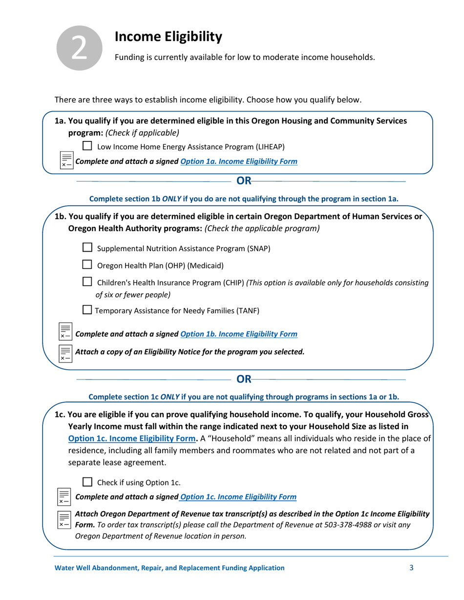 Water Well Abandonment, Repair, and Replacement Funding Application - Oregon, Page 3