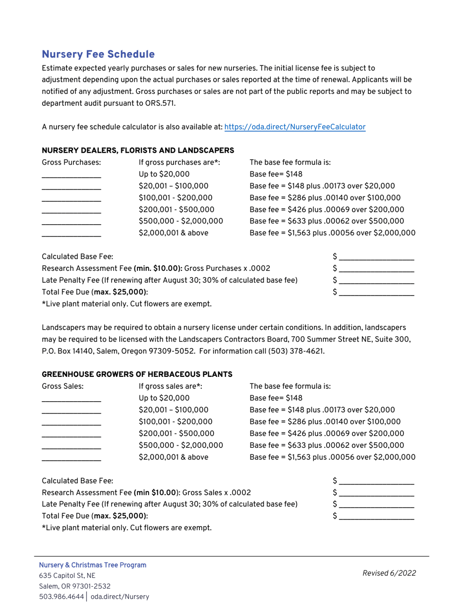 Nursery License Application - Oregon, Page 4