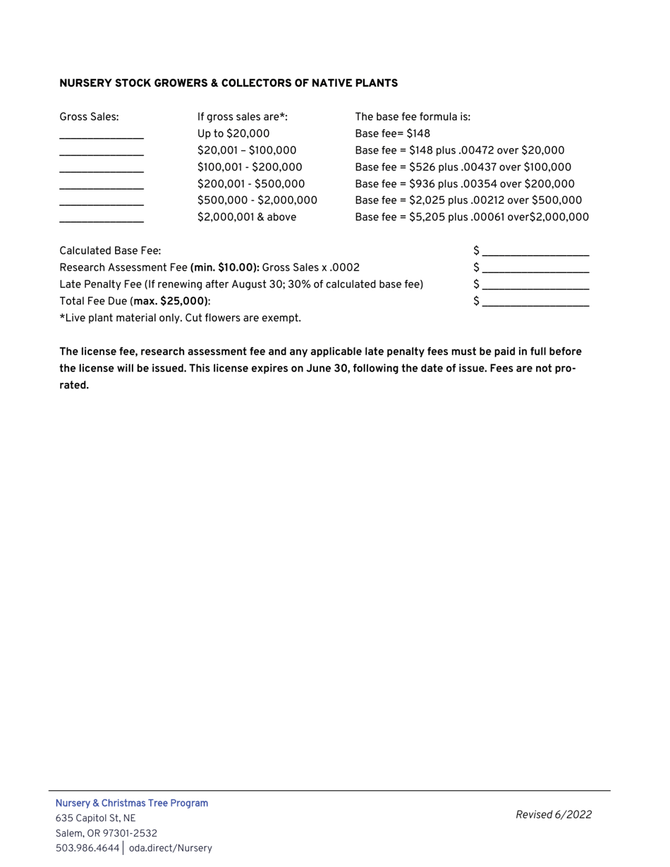 Nursery License Application - Oregon, Page 5