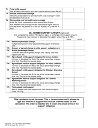 Form CSF02 0910 Child Support Worksheet - Oregon, Page 6