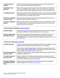 Instructions for Form CSF02 0910 Child Support Worksheet - Oregon, Page 2