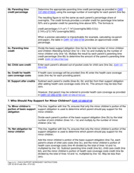 Instructions for Form CSF02 0910 Child Support Worksheet - Oregon, Page 6