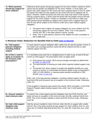 Instructions for Form CSF02 0910 Child Support Worksheet - Oregon, Page 7