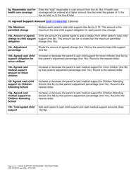 Instructions for Form CSF02 0910 Child Support Worksheet - Oregon, Page 9