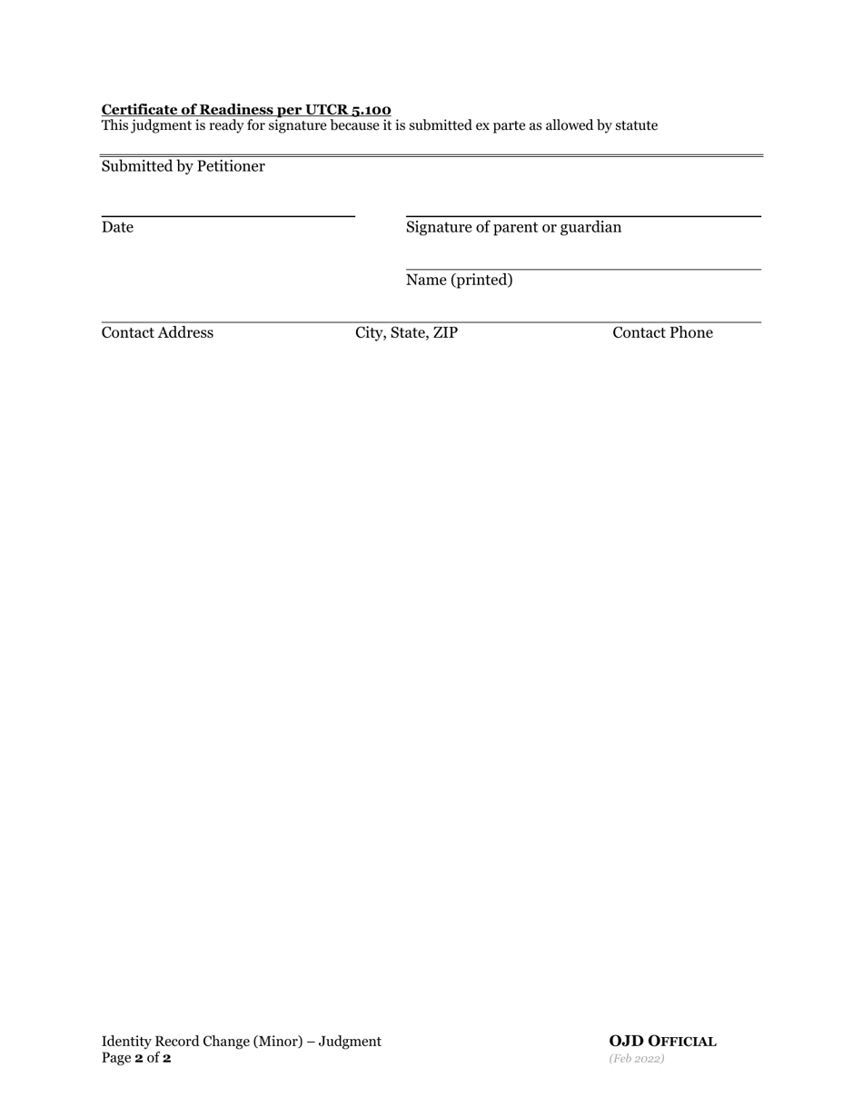 Change of Name or Sex - Minor Child - Oregon, Page 7