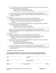 Prosecutor&#039;s Notice of Compliance With Crime Victim&#039;s Constitutional Rights - Oregon, Page 2