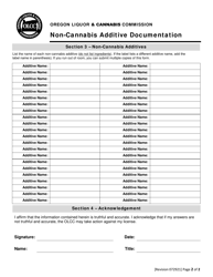 Non-cannabis Additive Documentation - Oregon, Page 2