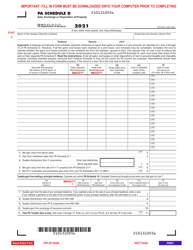 Form PA-40 Schedule D &quot;Sale, Exchange or Disposition of Property&quot; - Pennsylvania, 2021