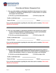 Ownership and Business Management Form - Pennsylvania, Page 3