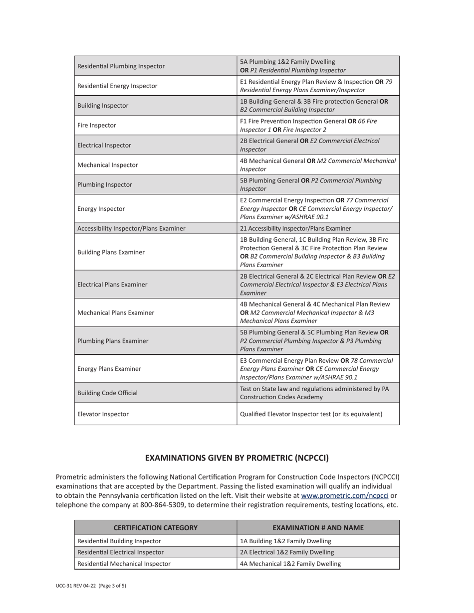 Form UCC-31 Application for Ucc Certification - Pennsylvania, Page 5