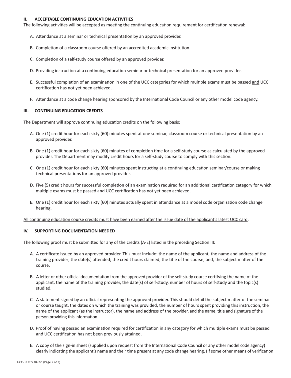 Form UCC-11 Ucc Certification Renewal Application - Pennsylvania, Page 3