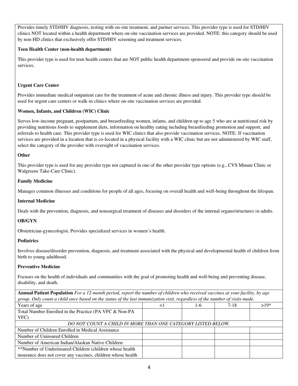 Pennsylvania Immunization Program Provider Agreement - Pennsylvania, Page 4
