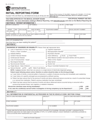 Document preview: Form DL-13 Initial Reporting Form - Pennsylvania